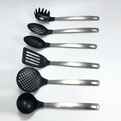 Non-Stick 7PCS Nylon keukengereedschap met roestvrijstalen handvat