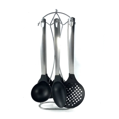 Non-Stick 7PCS Nylon keukengereedschap met roestvrijstalen handvat