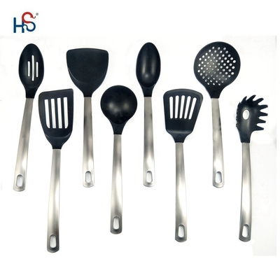 Non-Stick 7PCS Nylon keukengereedschap met roestvrijstalen handvat