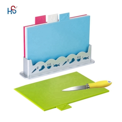 Gepersonaliseerd logo Acceptabel marmeren plastic snijplank Set 4 stukken plank BPA-vrij PP