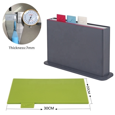 Gepersonaliseerd logo Acceptabel marmeren plastic snijplank Set 4 stukken plank BPA-vrij PP