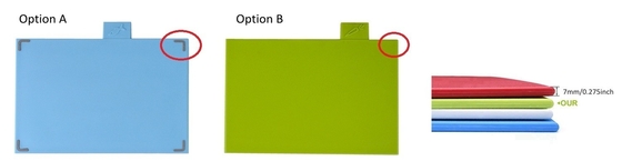 Gepersonaliseerd logo Acceptabel marmeren plastic snijplank Set 4 stukken plank BPA-vrij PP