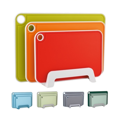 Logo Geprinte PP plastic keuken hakplaat met sapgroef en niet-slip design