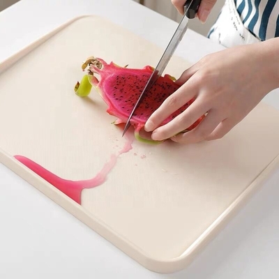 PP omkeerbare grote keuken hakplaat met een makkelijke handgreep en diepe groef