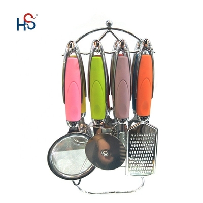 Home Keuken ABS Handle Roestvrij staal 430 Houten Gereedschapset Keukenartikelen Gadget Set