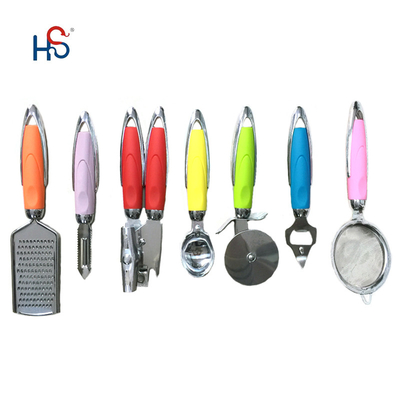 Home Keuken ABS Handle Roestvrij staal 430 Houten Gereedschapset Keukenartikelen Gadget Set