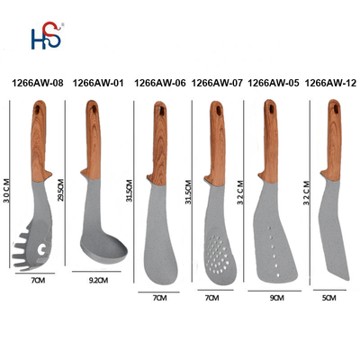 Ondersteuningsruimte Selectie 6-delige houten kookgerei voor klassieke kookgereedschappen
