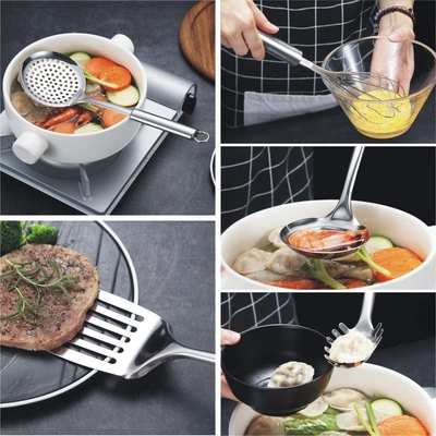 7 stukken kookgerei van roestvrij staal, ideaal voor duurzaam en stijlvol koken