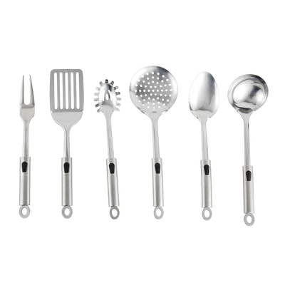Voorbeeld Roestvrij staal Keuken Accessoires Gereedschappen Set Zilk Printing of Debossed Logo