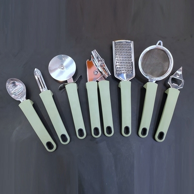 Home Keuken TPR Handle roestvrijstalen gereedschapset met houder en andere kookgereedschappen