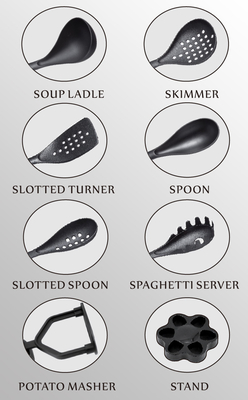 Non-Stick Kookgereedschap Set 7 stukken Nylon Utensiliën voor een moeiteloze kookbeleving