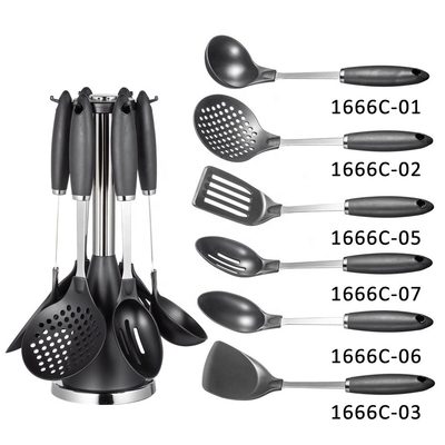 Plastic kookgereedschap Set Duurzame aangepaste kleur Spatula Turner Masher Spaghetti
