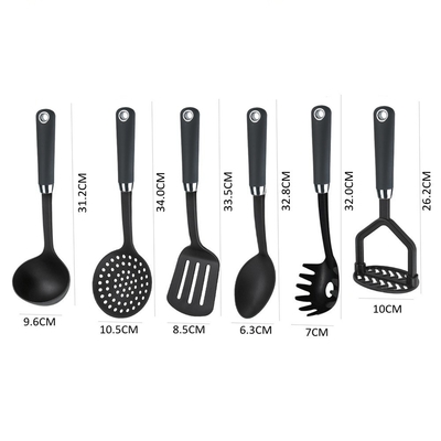 7 stuks Keukengereedschapset Nylon Chinese Keukengereedschap Gereedschap met aangepaste kleur