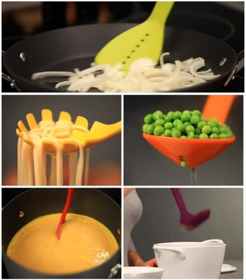 Nonstick kookgerei Silicone keukengereedschap Hittebestendige 210C BPA-vrij PA-plastic