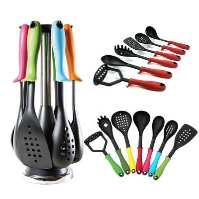Eco-vriendelijke vaste lepel Voedsel Turner Spatula Slotted Lepel Whisk Acacia Silicium Kookgerei