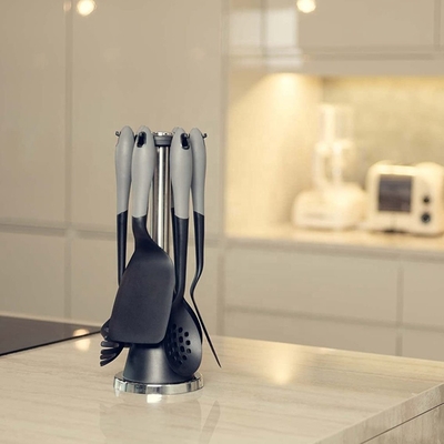 Kookgereedschap dat niet kleft Set van 6 met hittebestendig spatul/ladle/slotted turner