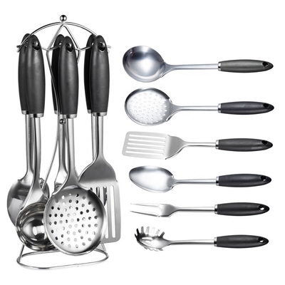 TPR Handle Roestvrij staal Keukengereedschap Lepel voor huis en keuken accessoires