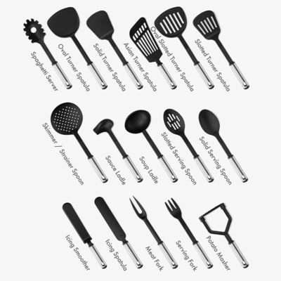 7 Piece Nylon Keukengereedschapset Voedselveilig Keuken accessoires voor moeiteloos koken