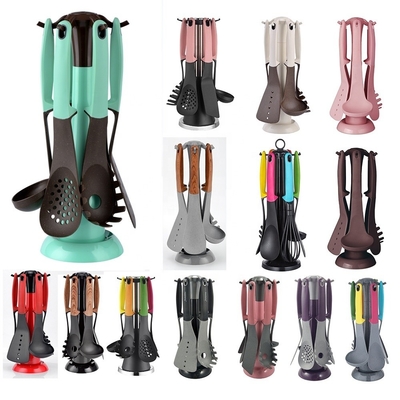 Compact nesting nylon keukengereedschapset Eco-vriendelijke kookgerei sets voor uw keuken