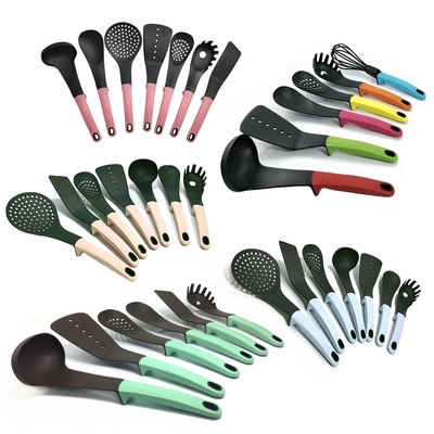 Compact nesting nylon keukengereedschapset Eco-vriendelijke kookgerei sets voor uw keuken