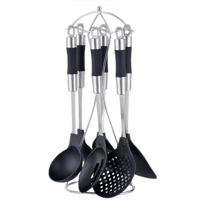 Plastic Lepel Spatula Vork Ladle Tong Turner Kookgerei Set met aangepast logo